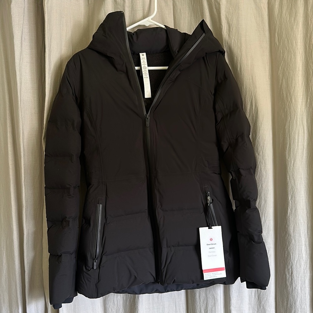 Brand-new with tags, black Lululemon Sleet Street Jacket, women’s size 4